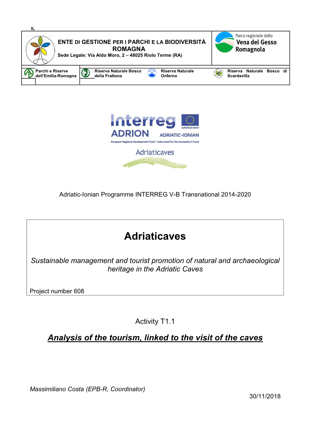 Questionnaire for the Tourism Analysis on Caves