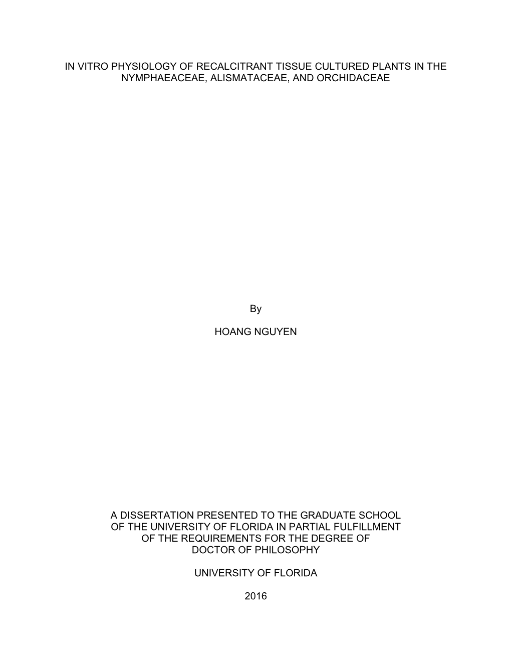 University of Florida Thesis Or Dissertation Formatting