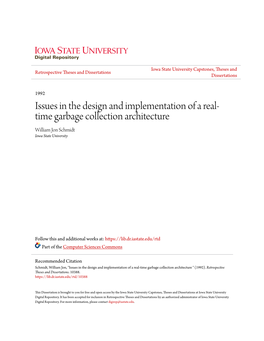 Issues in the Design and Implementation of a Real-Time Garbage Collection Architecture " (1992)