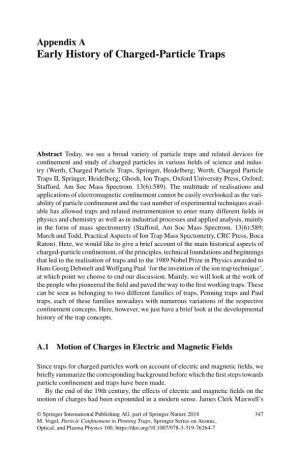 Early History of Charged-Particle Traps