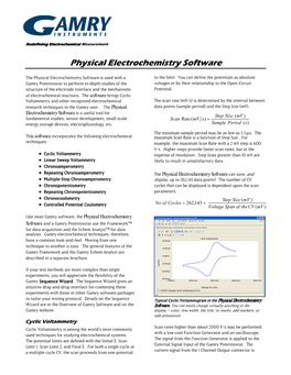 Physical Electrochemical Software Brochure