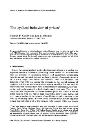 The Cyclical Behavior of Prices*
