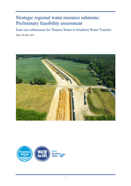 Gate One Submission for Thames Water to Southern Water Transfer Date: 05 July 2021