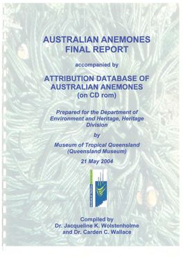 Australian Anemones Final Report