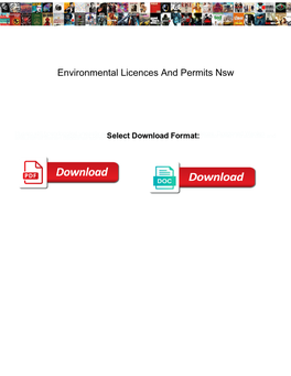 Environmental Licences and Permits Nsw