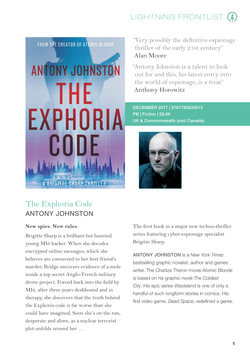 The Exphoria Code ANTONY JOHNSTON