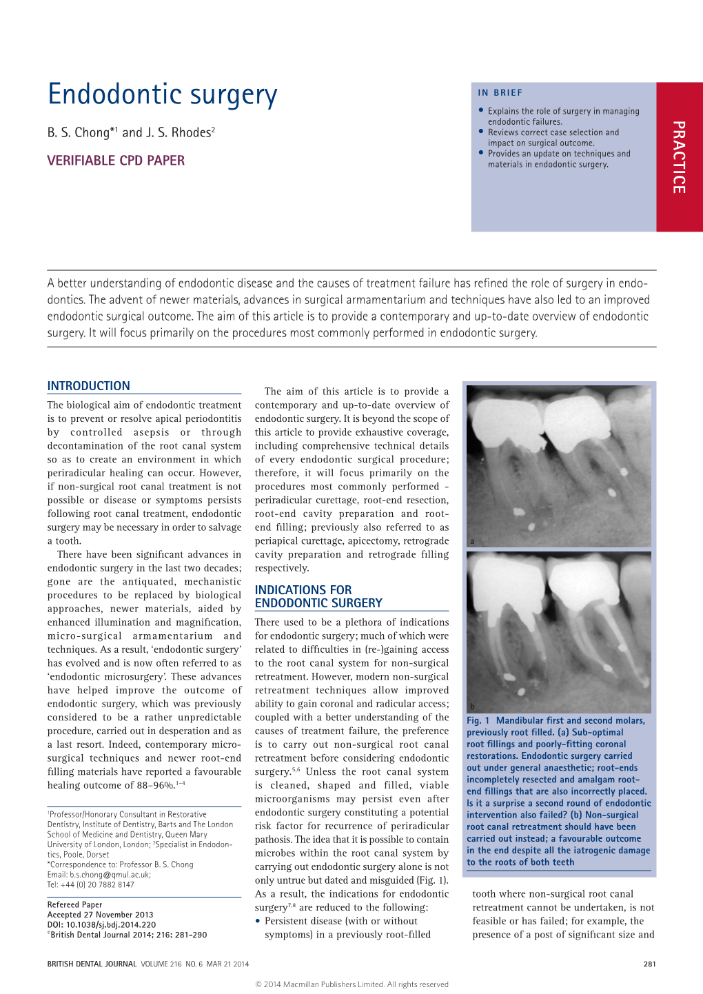 Endodontic Surgery in BRIEF • Explains the Role of Surgery in Managing Endodontic Failures