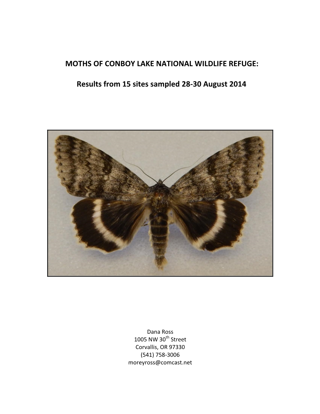 Moths of the Malheur National Wildlife Refuge