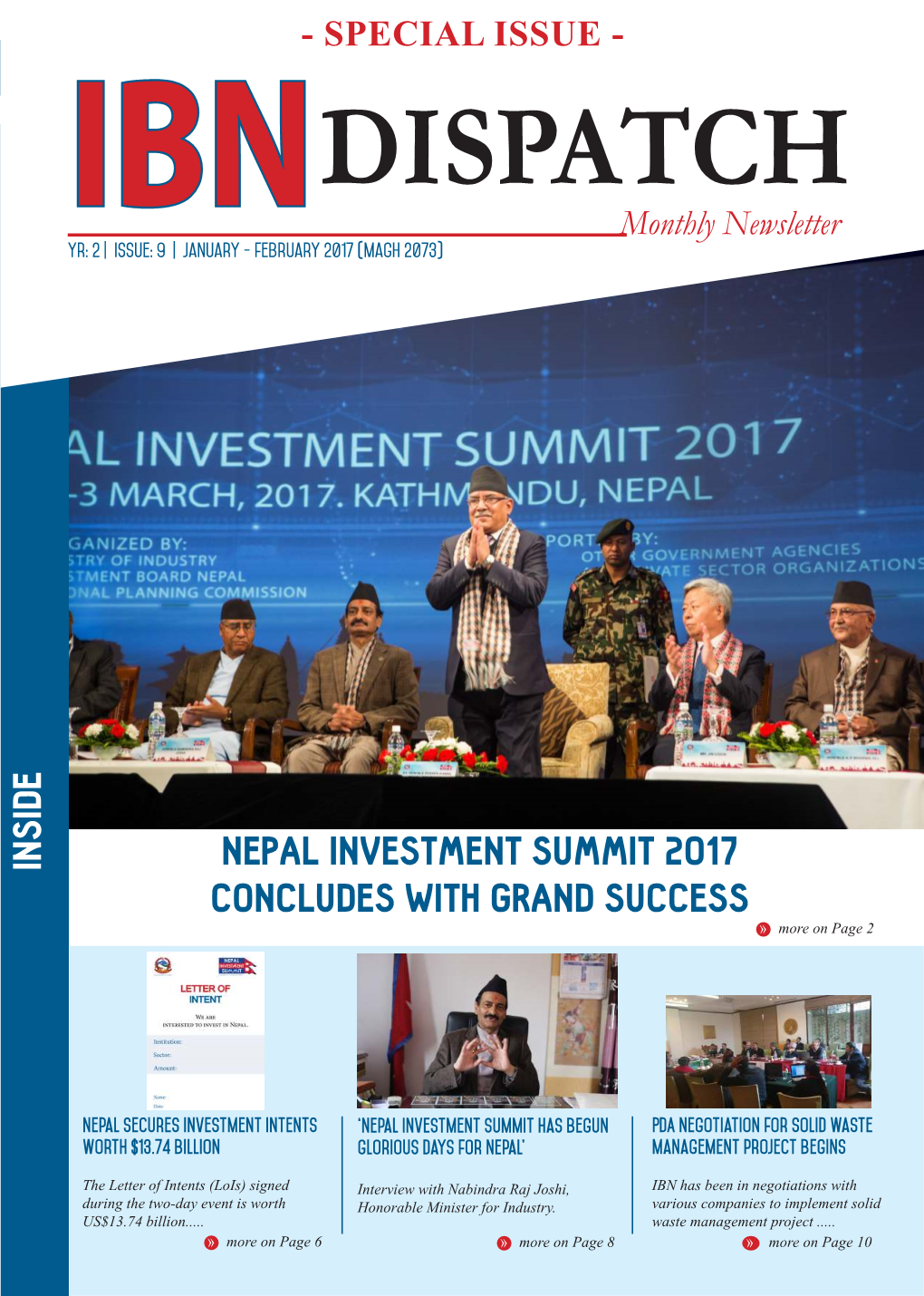 Nepal Investment Summit 2017 Concludes with Grand Success Inside