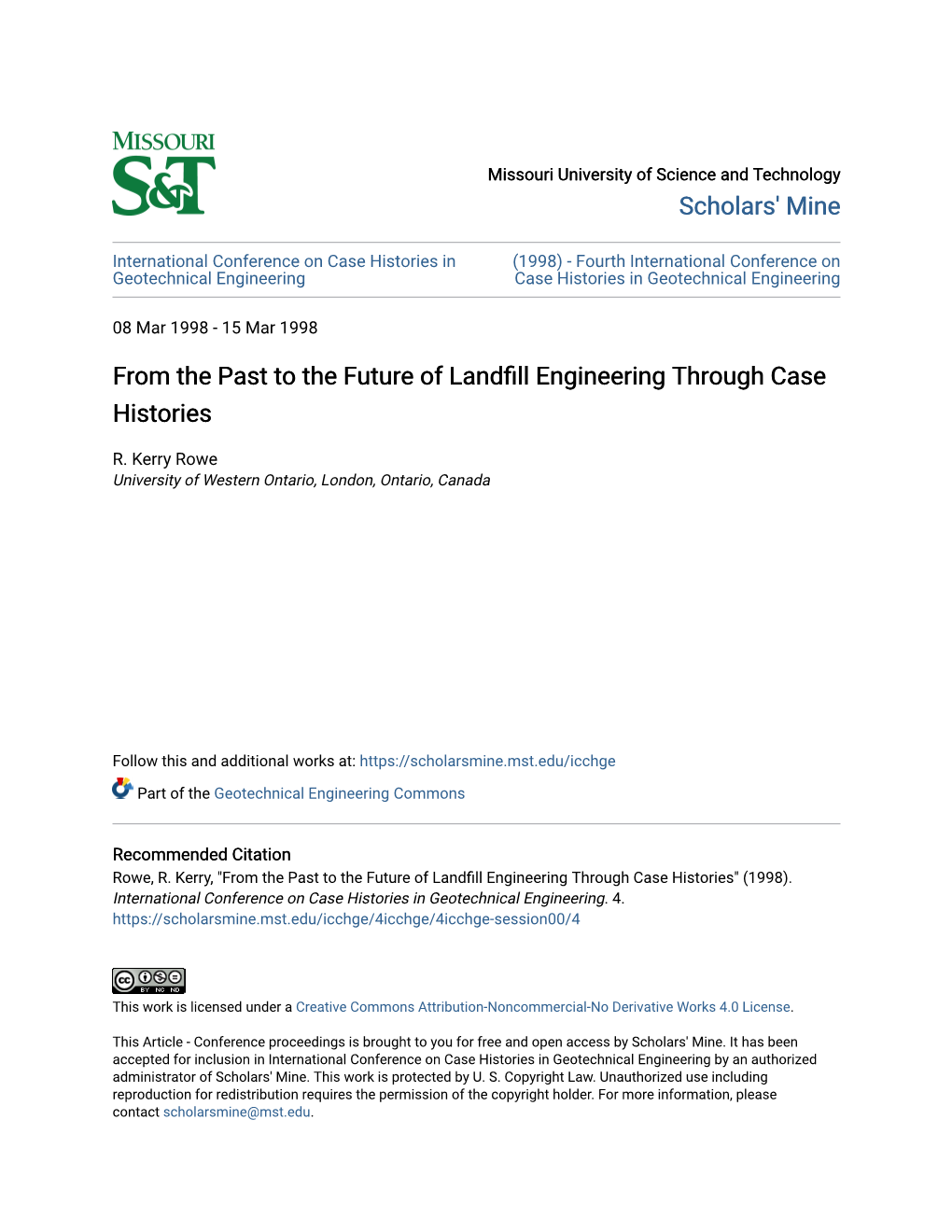 From the Past to the Future of Landfill Engineering Through Case Histories