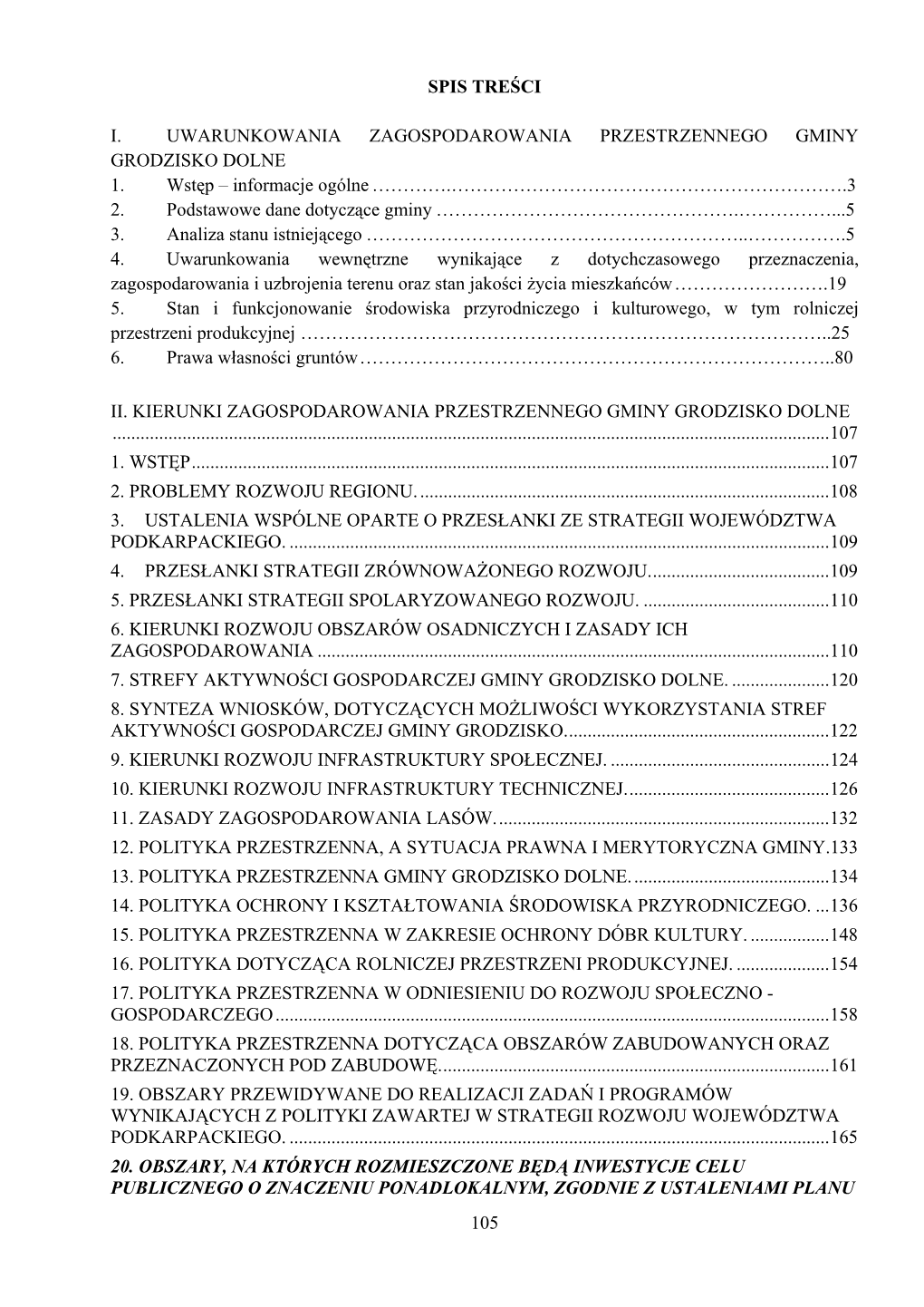 Ii. Kierunki Zagospodarowania Przestrzennego Gminy Grodzisko Dolne