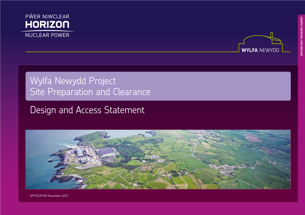 Wylfa Newydd Project Site Preparation and Clearance Design and Access Statement