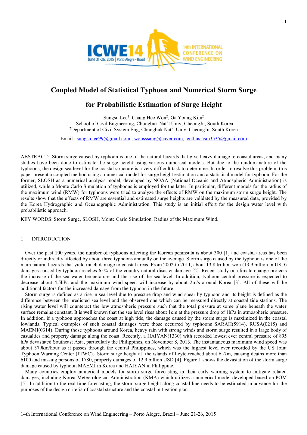 Coupled Model of Statistical Typhoon and Numerical Storm Surge For