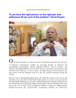 Dr. Ishrat Husain