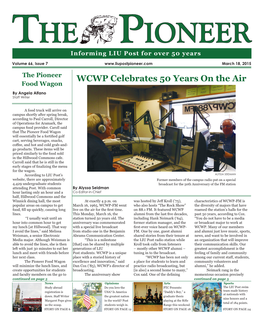 WCWP Celebrates 50 Years on the Air Food Wagon by Angela Alfano Staff Writer