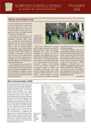 British School at Athens Newsletter