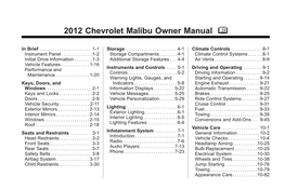 2012 Chevrolet Malibu Owner Manual M