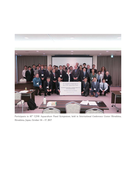 Participants in 45 Th UJNR Aquaculture Panel Symposium, Held in International Conference Center Hiroshima, Hiroshima, Japan