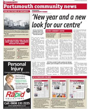 Portsmouth Community News YOUR Past Pictures of Portsmouth Community Views ‘New Year and a New Look for Our Centre’ Ann Eves, from Eastney You Can Pay on the Door