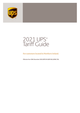 2021 NIE Service and Tariff Guide Rates Incl.Tax Existing