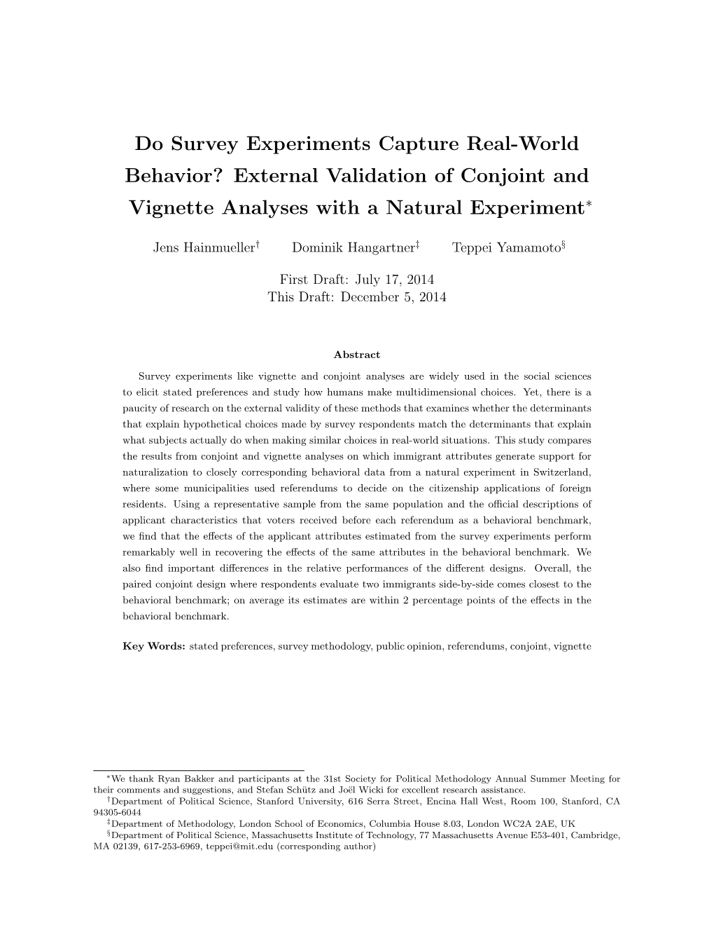 do-survey-experiments-capture-real-world-behavior-external-validation