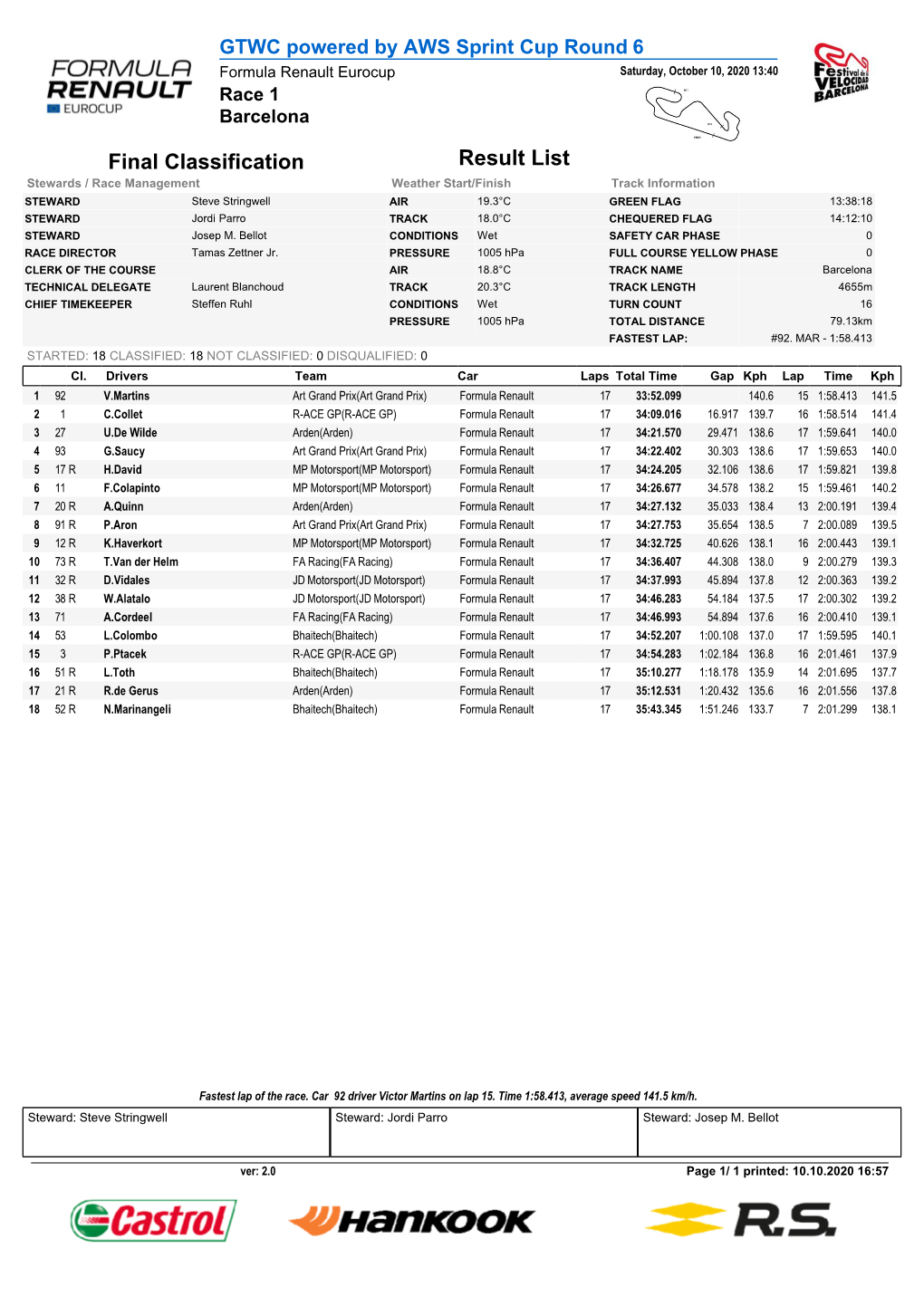 Race 1 Barcelona