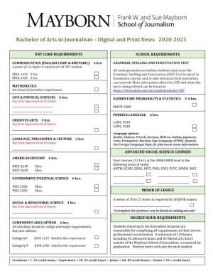 Digital and Print News 2020-2021