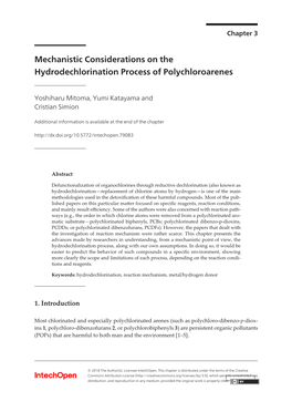Mechanistic Considerations on the Hydrodechlorination Process of Polychloroarenes