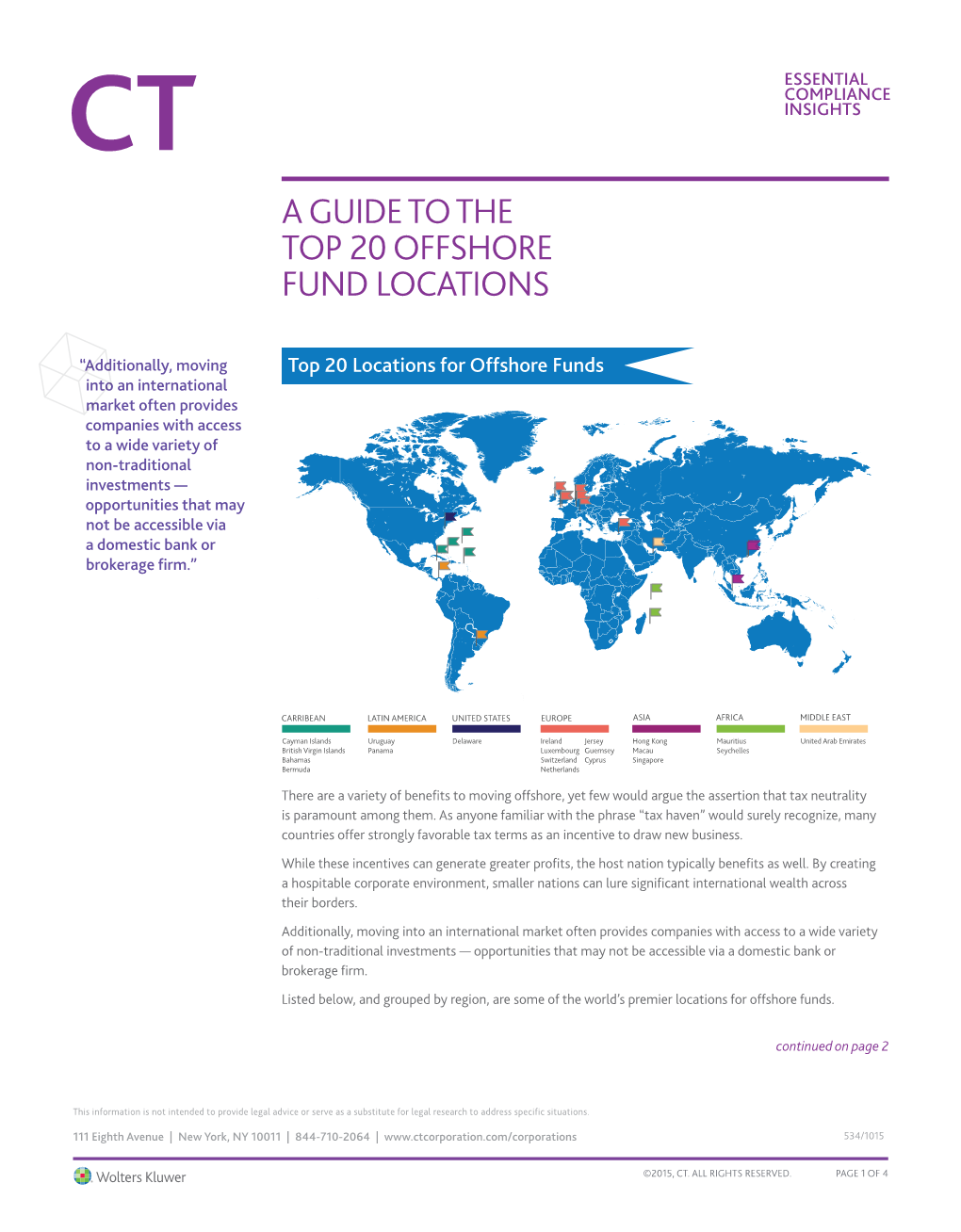 A Guide to the Top 20 Offshore Fund Locations