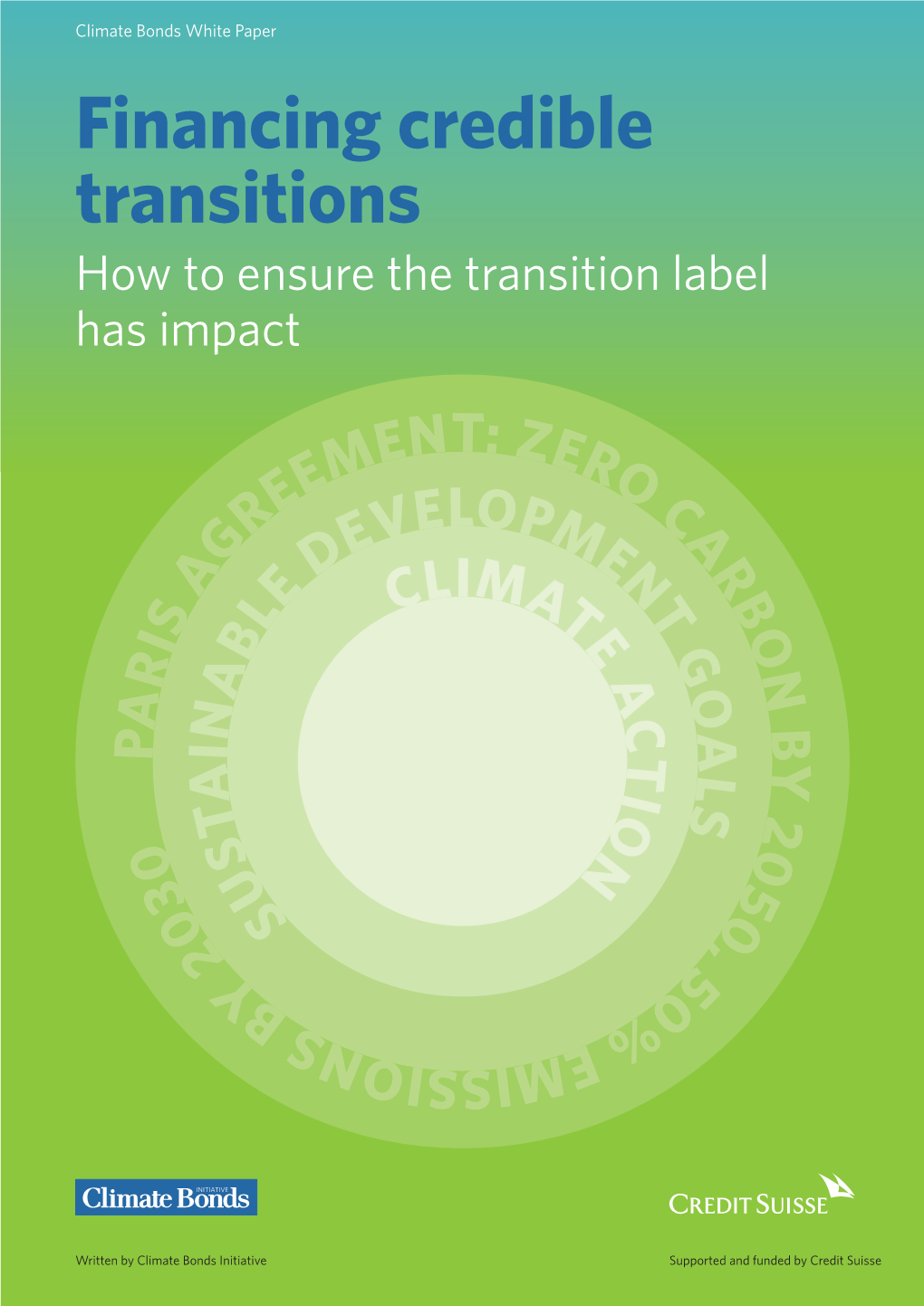 Financing Credible Transitions How to Ensure the Transition Label Has Impact