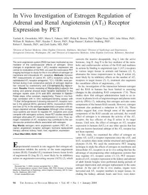 (AT1) Receptor Expression by PET