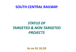 (SCR) Status of Projects