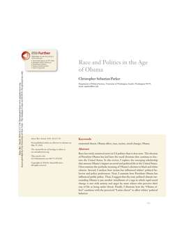 Race and Politics in the Age of Obama 219 • SO42CH10-Parker ARI 15 June 2016 22:31