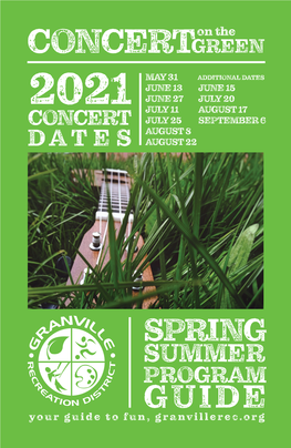 2021 Spring/Summer Program Guide