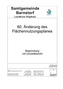 Samtgemeinde Barnstorf 60. Änderung Des Flächennutzungsplanes