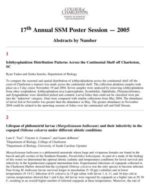 2005 SSM Poster Session