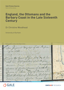 England, the Ottomans and the Barbary Coast in the Late Sixteenth Century