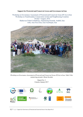 Support for Protected and Conserved Areas and Governance in Iran