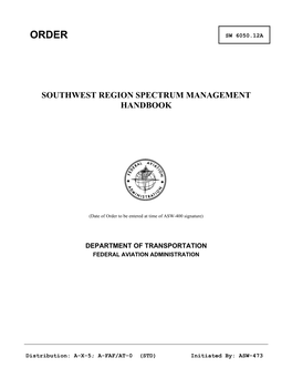 Southwest Region Spectrum Management Handbook