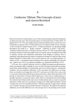 8 Confucius' Elitism: the Concepts of Junzi and Xiaoren Revisited