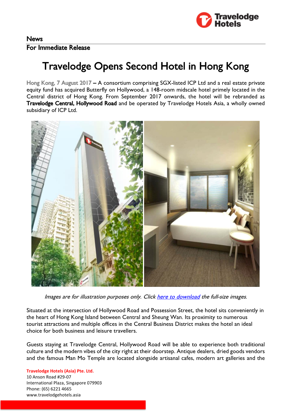 Travelodge to Open Second Hotel in Hong Kong