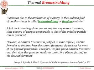 Thermal Bremsstrahlung