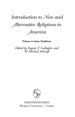 Introduction to New and Alternative Religions in America