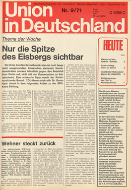 UID Jg. 25 1971 Nr. 9, Union in Deutschland