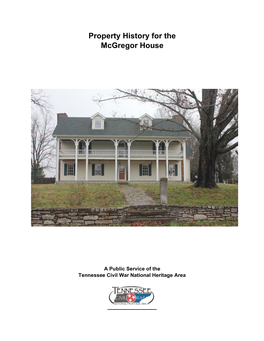 Property History for the Mcgregor House
