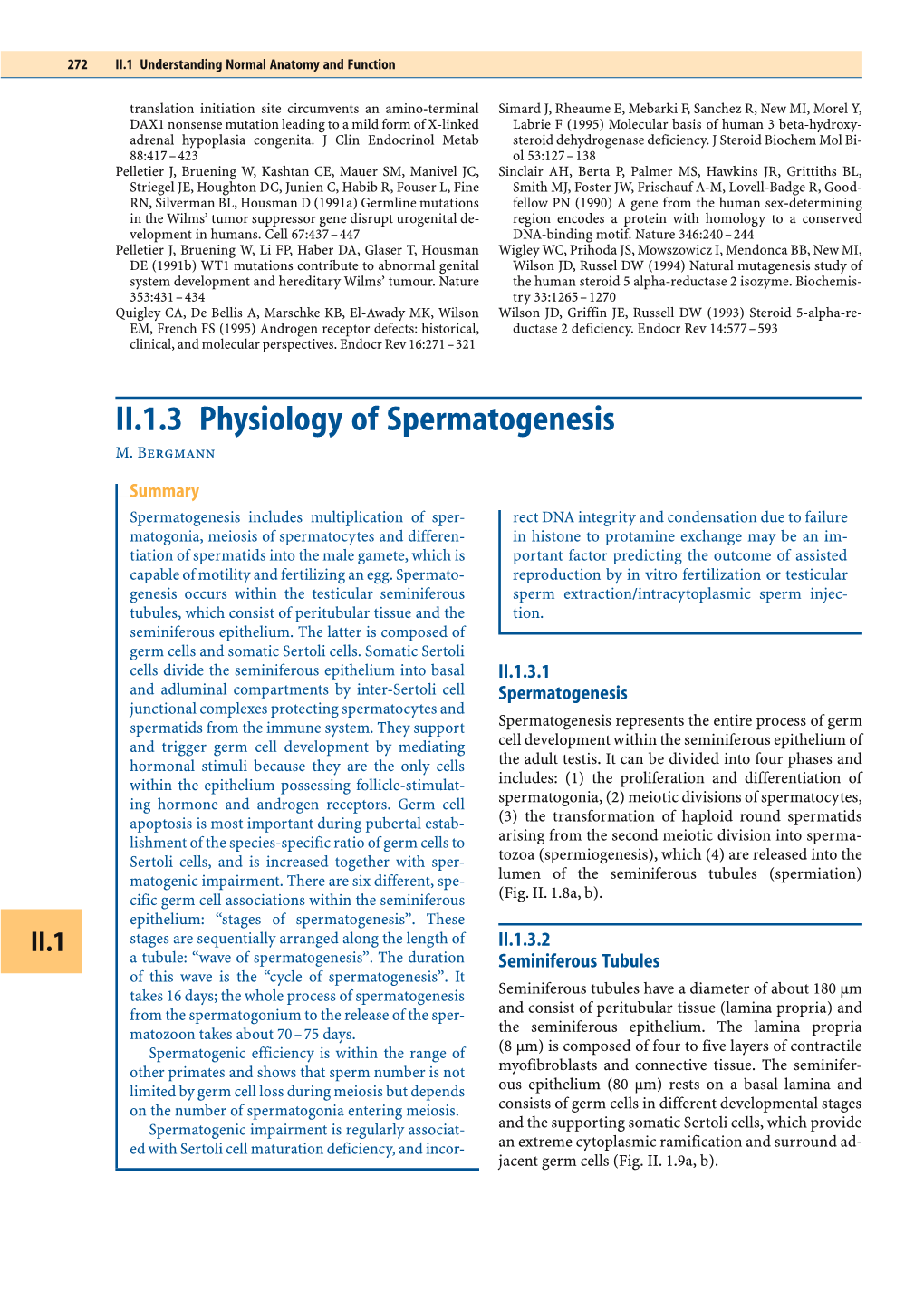 II.1.3 Physiology of Spermatogenesis M