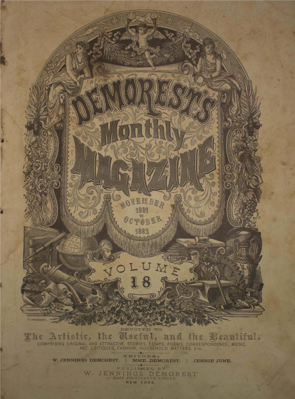 Demorest's Family Magazine. November 1881. Vol. 18, No. 1