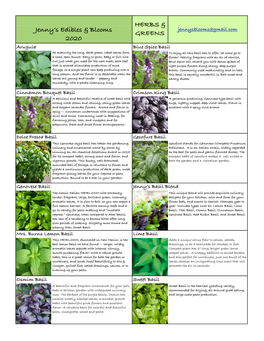Herbs & Greens 2020