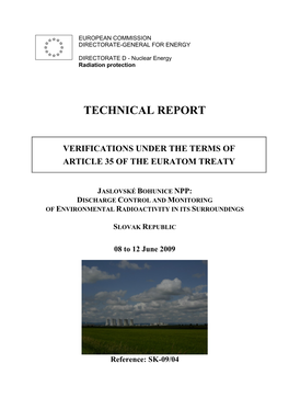 Jaslovské Bohunice Npp: Discharge Control and Monitoring of Environmental Radioactivity in Its Surroundings