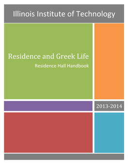 Residence and Greek Life Residence Hall Handbook